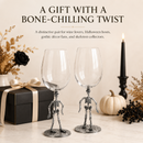 Stemmed Skeleton Wine Glass Set of 2