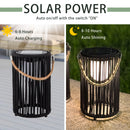 10.5'' High Solar Lantern Outdoor Table Lamp Black 2Pcs by JHY DESIGN