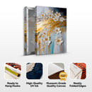 Abstract Gold Floral Wall Art