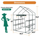 3 Tiers 8 Shelves Walk-in Greenhouse Mini Portable Outdoor Planter House