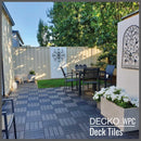 Deck Tile <b>Corner Ramp Edge</b> - for Premium WPC Interlocking Tiles | DECKO (3.1" x 3.1" x 0.8") - (One Piece)