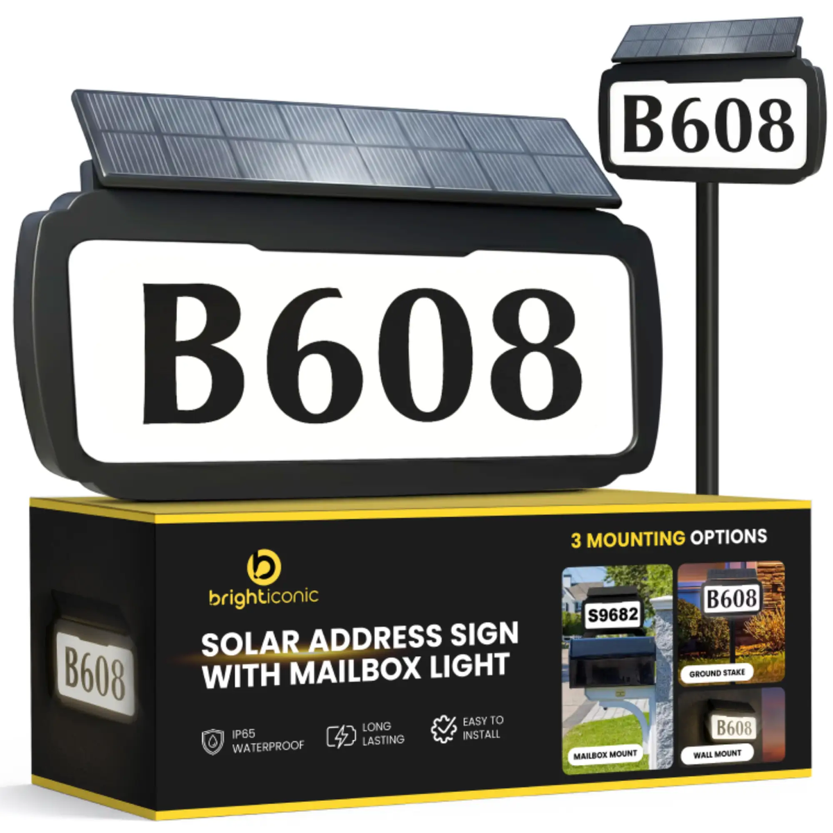Address Sign House Number Solar Powered BICSSL-11, photo 11 of 11