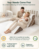 LX5 4-Piece Support for Shoulder & Upper Body Rest, Orthopedic Bed Wedge Pillow Set, Oat Brown