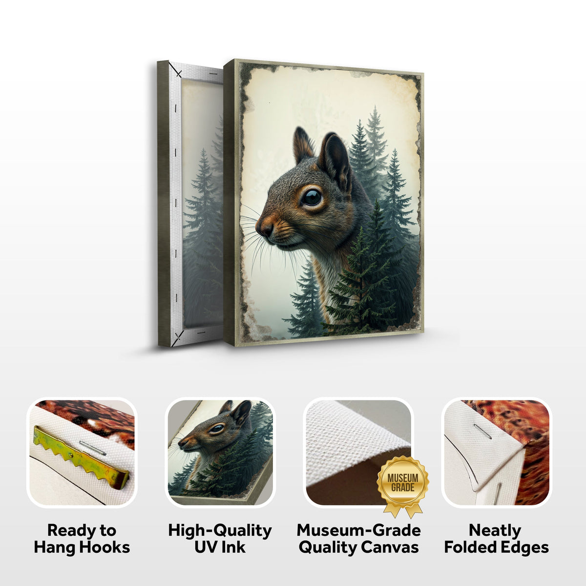 Squirrel Double Exposure Wall Art, photo 8 of 10
