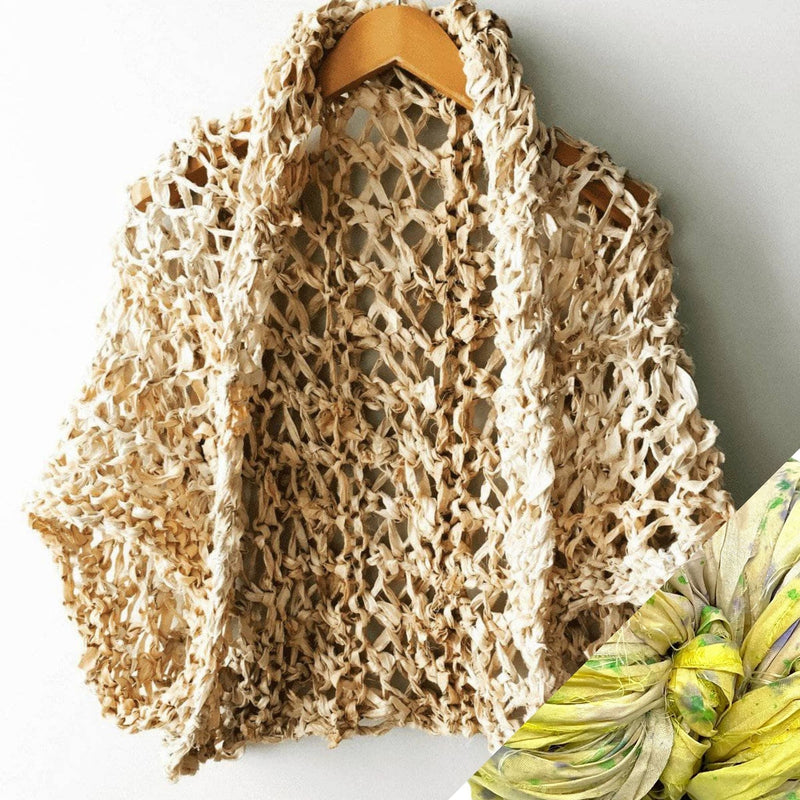 Silk Garter + Lace Summer Cocoon Coat Knit Kit