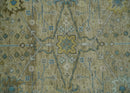 Hand Knotted Beige, Ivory and Gray Oushak Custom Made Wool Rug