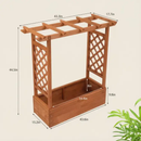 Raised Wooden Planter Box with Tall Trellis for Climbing Plants by 2Dropme