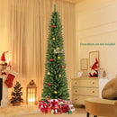 5/6/7/8 Feet Pencil Christmas Tree with 295/392/523/671 Memory Wire Branch Tips and Upgraded Metal Stand by LJGDeals