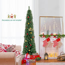 5/6/7/8 Feet Pencil Christmas Tree with 295/392/523/671 Memory Wire Branch Tips and Upgraded Metal Stand by LJGDeals
