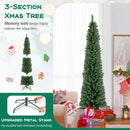 5/6/7/8 Feet Pencil Christmas Tree with 295/392/523/671 Memory Wire Branch Tips and Upgraded Metal Stand by LJGDeals