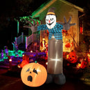 7 FT Inflatable Halloween Haunted Scarecrow Pumpkin Ghost with Built-in LED Lights by LJGDeals