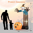 7 FT Inflatable Halloween Haunted Scarecrow Pumpkin Ghost with Built-in LED Lights by LJGDeals