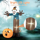 7 FT Inflatable Halloween Haunted Scarecrow Pumpkin Ghost with Built-in LED Lights by LJGDeals