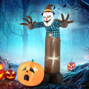 7 FT Inflatable Halloween Haunted Scarecrow Pumpkin Ghost with Built-in LED Lights by LJGDeals