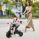 7-in-1 Baby Stroller Tricycle with Adjustable Canopy and Foldable Footrests for Ages 9-60 Months Old by LJGDeals