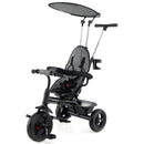 7-in-1 Baby Stroller Tricycle with Adjustable Canopy and Foldable Footrests for Ages 9-60 Months Old