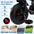 7-in-1 Baby Stroller Tricycle with Adjustable Canopy and Foldable Footrests for Ages 9-60 Months Old by LJGDeals