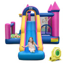 7-in-1 Kids Inflatable Bounce House with Long Slide and 735W Blower by LJGDeals