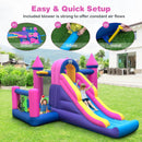 7-in-1 Kids Inflatable Bounce House with Long Slide and 735W Blower by LJGDeals