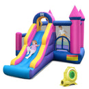 7-in-1 Kids Inflatable Bounce House with Long Slide and 735W Blower by LJGDeals