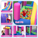 7-in-1 Kids Inflatable Bounce House with Long Slide and 735W Blower by LJGDeals