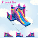 7-in-1 Kids Inflatable Bounce House with Long Slide and 735W Blower by LJGDeals