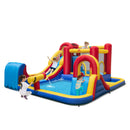 7 in 1 Outdoor Inflatable Bounce House with Water Slides and Splash Pools with 735W Blower by DirectDeals