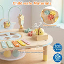 7-in-1 Toddler Activity Table Montessori Sensory Toy for 12 Month+ Wooden Musical Play Table by LJGDeals