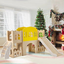 7-in-1 Toddler Slide Set for Kids with Climber and Basketball Hoop-Multicolor by LJGDeals