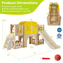 7-in-1 Toddler Slide Set for Kids with Climber and Basketball Hoop-Multicolor by LJGDeals