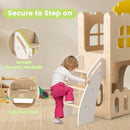 7-in-1 Toddler Slide Set for Kids with Climber and Basketball Hoop-Multicolor by LJGDeals