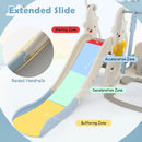 7 in 1 Toddler Slide and Swing Set with Height Adjustable Swing and Basketball Hoop by LJGDeals