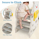 7 in 1 Toddler Slide and Swing Set with Height Adjustable Swing and Basketball Hoop by LJGDeals