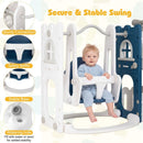 7-in-1 Toddler Swing and Slide Set with Basketball Hoop by LJGDeals