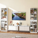 7-tier Bookshelf with Drawer 180cm Floor Standing Display Rack Storage Shelf-White by LJGDeals