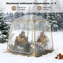 7 x 7 FT Pop Up Sports Tent Clear Bubble Tent All-Weather Waterproof Pod with Sealed Floor by LJGDeals