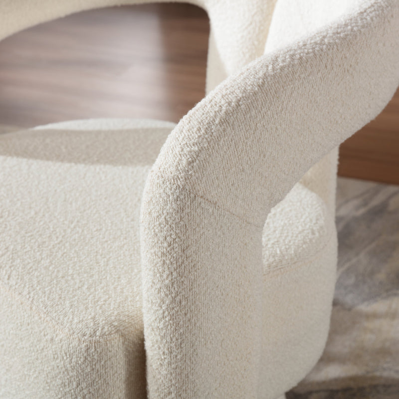 360 Degree Swivel Cuddle Barrel Accent Chairs, Round Armchairs with Wide Upholstered, Fluffy Fabric Chair for Living Room, Bedroom, Office, Waiting Rooms