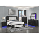 Beverly - Chest, LED Lighting - White / Black by Unique Piece Furniture