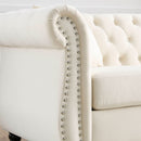 Chesterfield Sofa With Rolled Arms And Nailhead Trim by HouseOfZazla