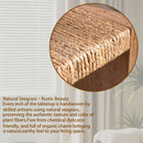 Console Table, Handwoven Top - Antique Natural / Natural by HouseOfZazla