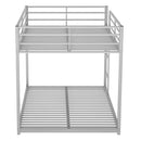 Metal Bunk Bed, Low Bunk Bed With Ladder by HouseOfZazla