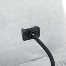 270 Degree Swivel Electric Recliner Home Theater Seating Single Reclining Sofa Rocking Motion Recliner with a Phone Holder for Living Room, Grey