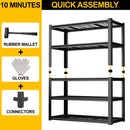 Garage Storage Rack, 5 Layer Adjustable Shelving Unit For Warehouse - Black by HouseOfZazla