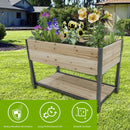 45" Iron-Wood Combined Growing Beds With Feet and Storage Racks