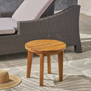 Outdoor Acacia Wood Side Table With Weather Resistance by HouseOfZazla