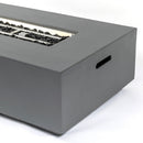 Volon - Rectangular Fire Pit Table, Propane Powered, 50,000 BTU - Light Gray by HouseOfZazla