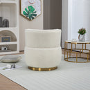 360 Degree Swivel Cuddle Barrel Accent Sofa Chairs, Round Armchairs with Wide Upholstered, Fluffy Velvet Fabric Chair for Living Room, Bedroom, Office, Waiting Rooms