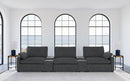 Collins 5-Piece Power Reclining Home Theater Seating Dark Grey