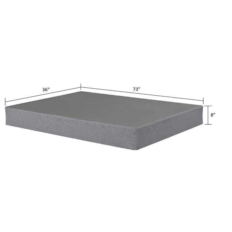 Foldable 9" Twin Size Metal Mattress Box Spring Foundation Bedroom Furniture Bed Base - Gray, photo 5 of 7