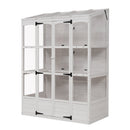 TOPMAX 78-Inch Wooden Greenhouse with Skylights and Folding Shelves by HouseOfZazla